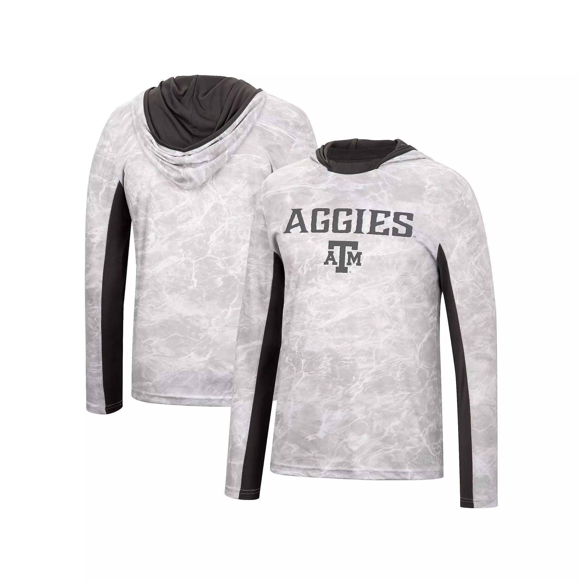 Men's Colosseum White Texas A&M Aggies Mossy Oak Long Sleeve Hoodie T-Shirt, Size: XL Product Image