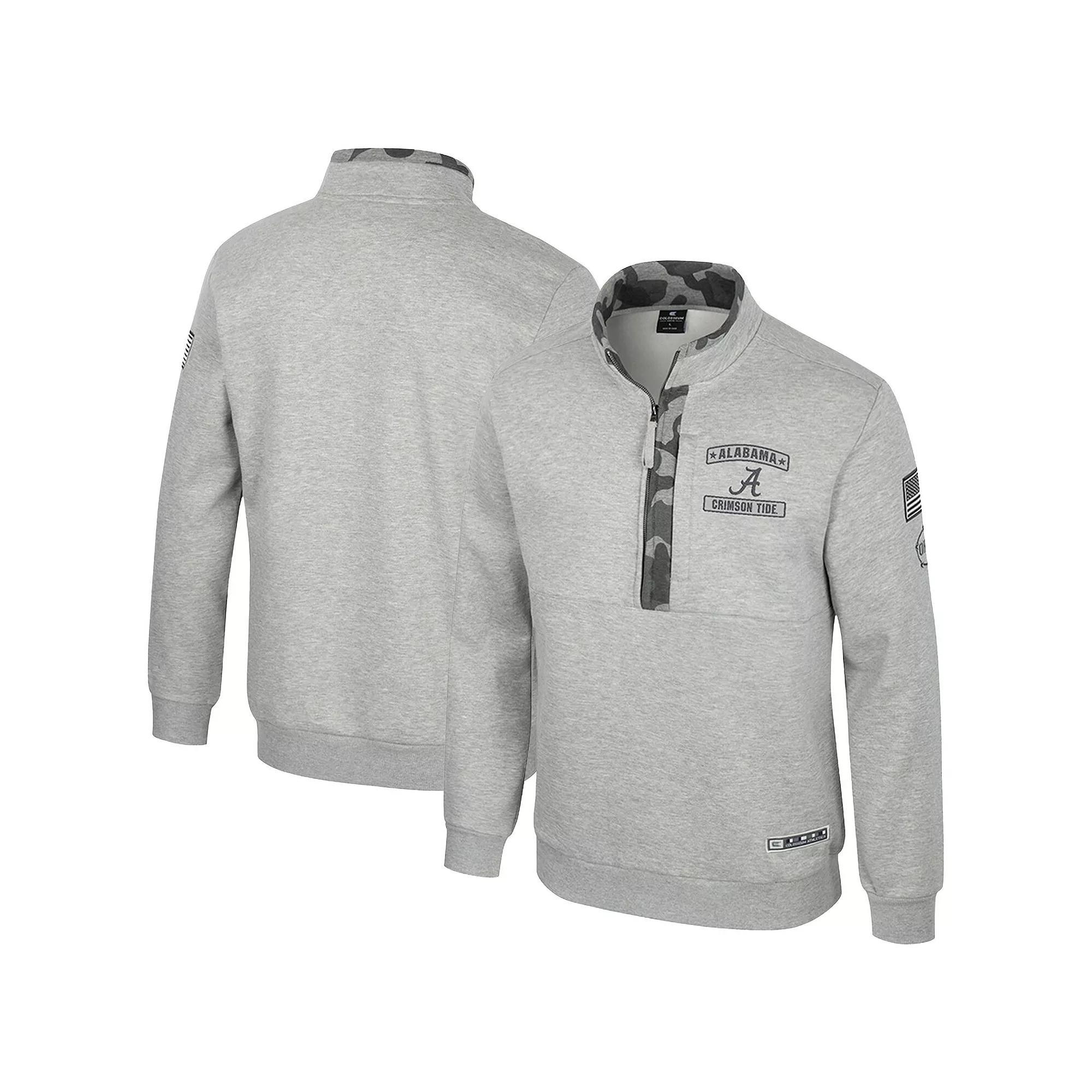 Men's Colosseum Heather Gray Virginia Tech Hokies OORAH OHT Military Appreciation Fleece Quarter-Zip Jacket, Size: 2XL, Grey Product Image