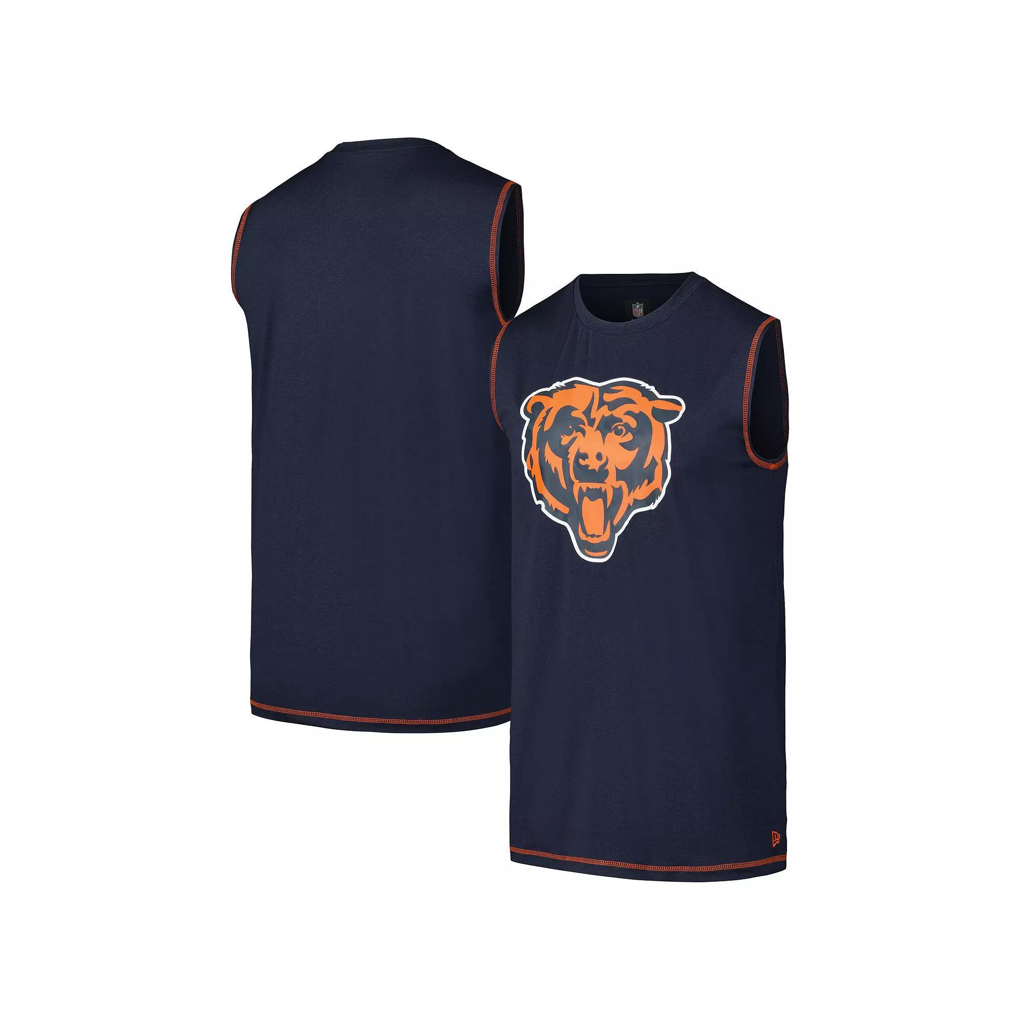 Men's New Era Navy Chicago Bears Tank Top, Size: Medium, Blue Product Image