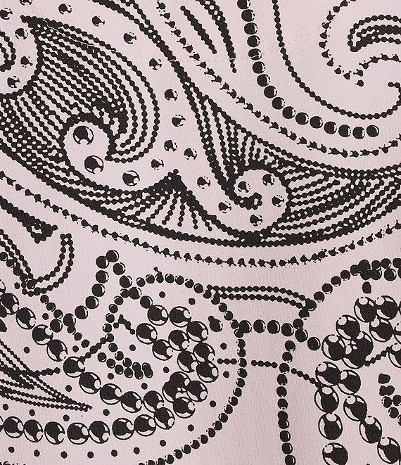 Allison Daley Paisley Flourish Keyhole Neck 3/4 Sleeve Knit Top Product Image