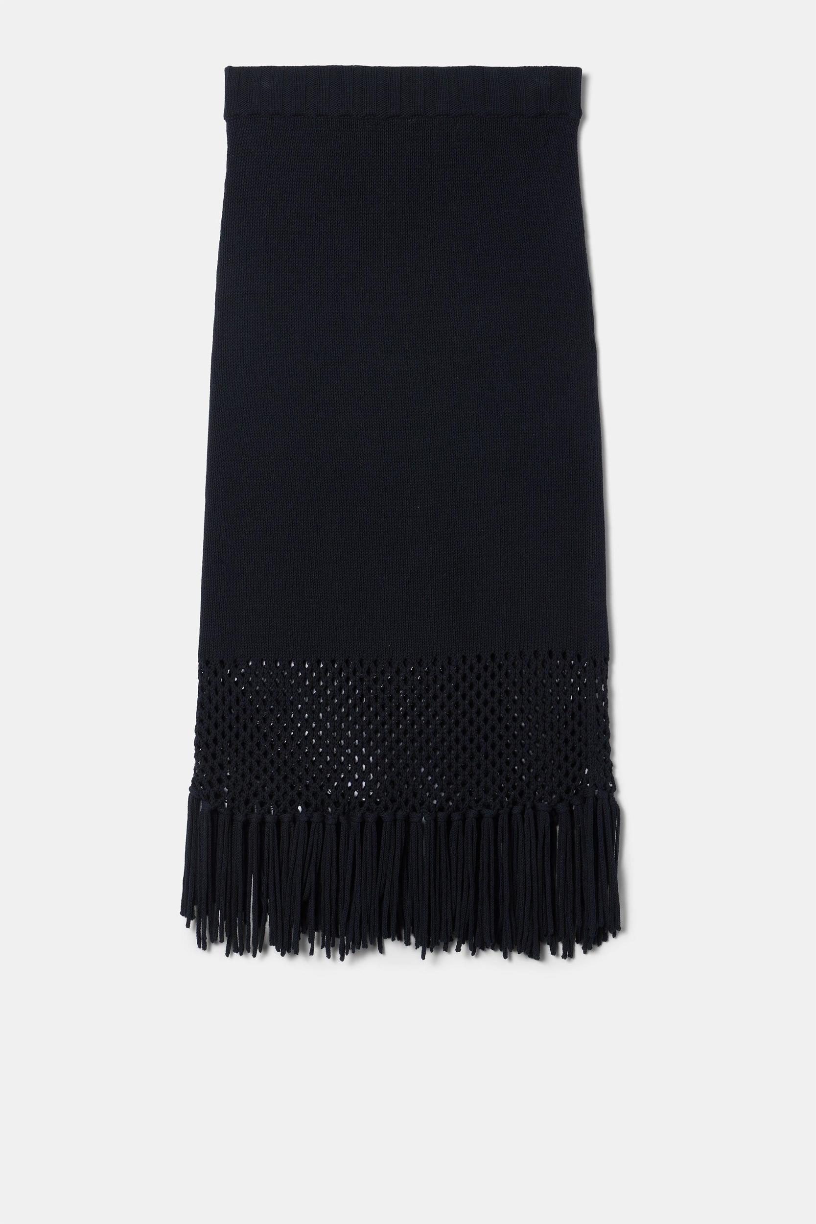 Alizee Crochet Skirt - Black Product Image