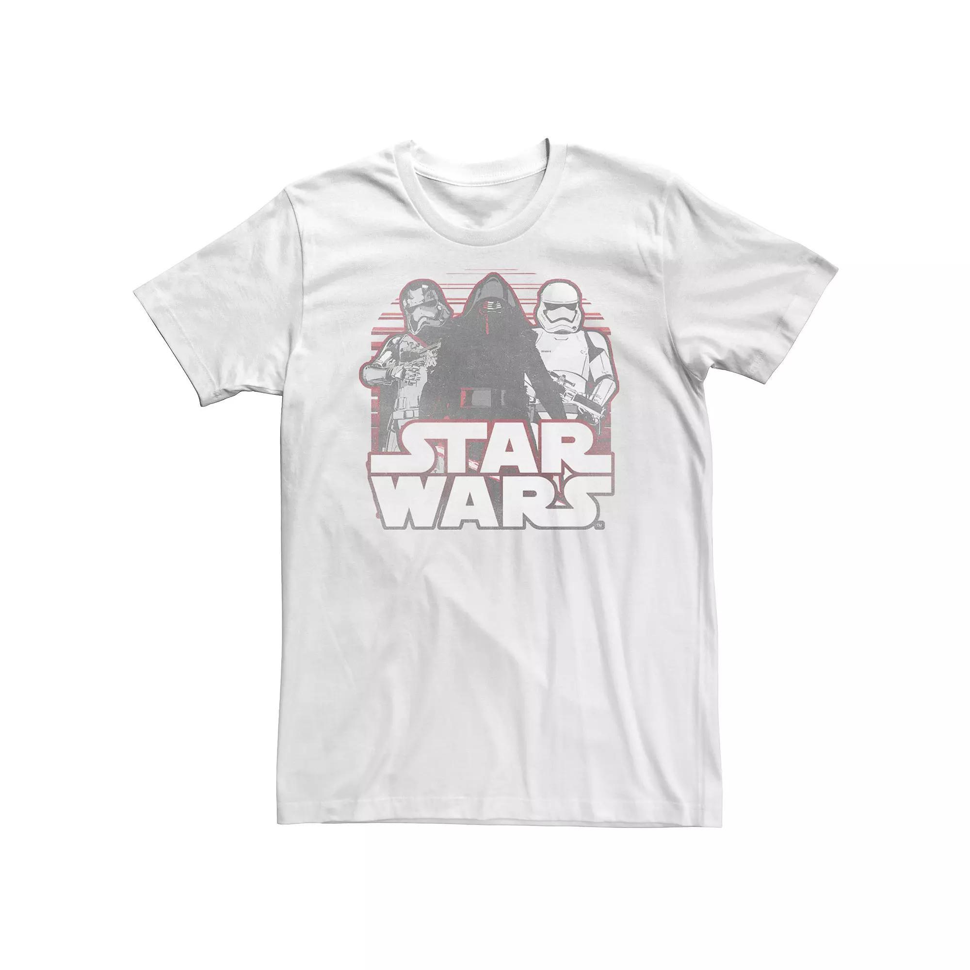 Big & Tall Star Wars Villains Logo Poster Tee, Men's, Size: XL Tall, White Product Image