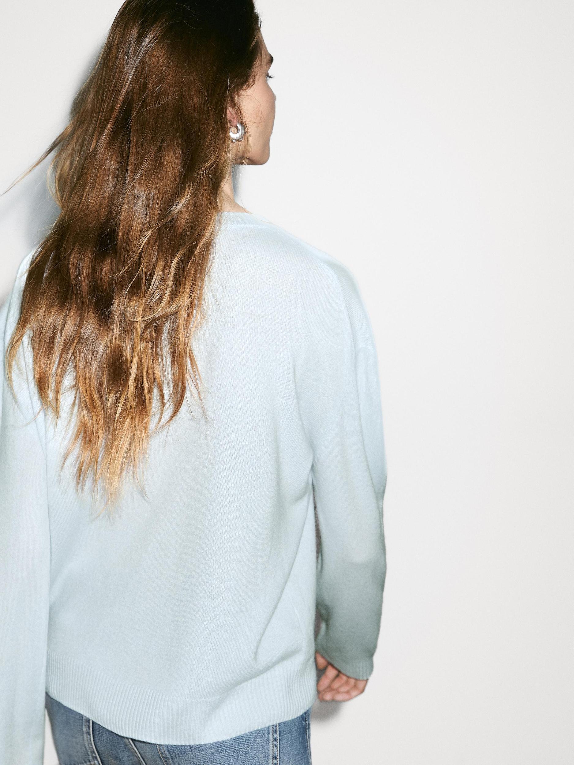 100% cashmere crew neck sweater Product Image