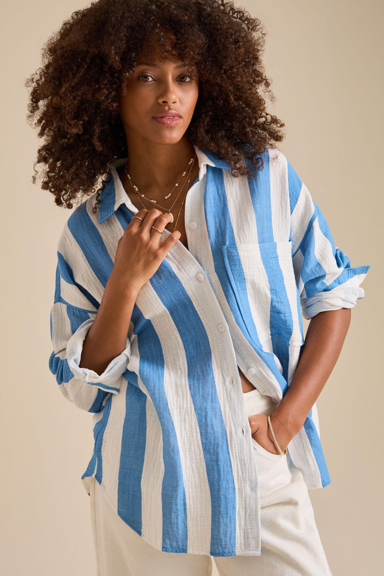 Emilie Long Sleeve Linen Top Product Image