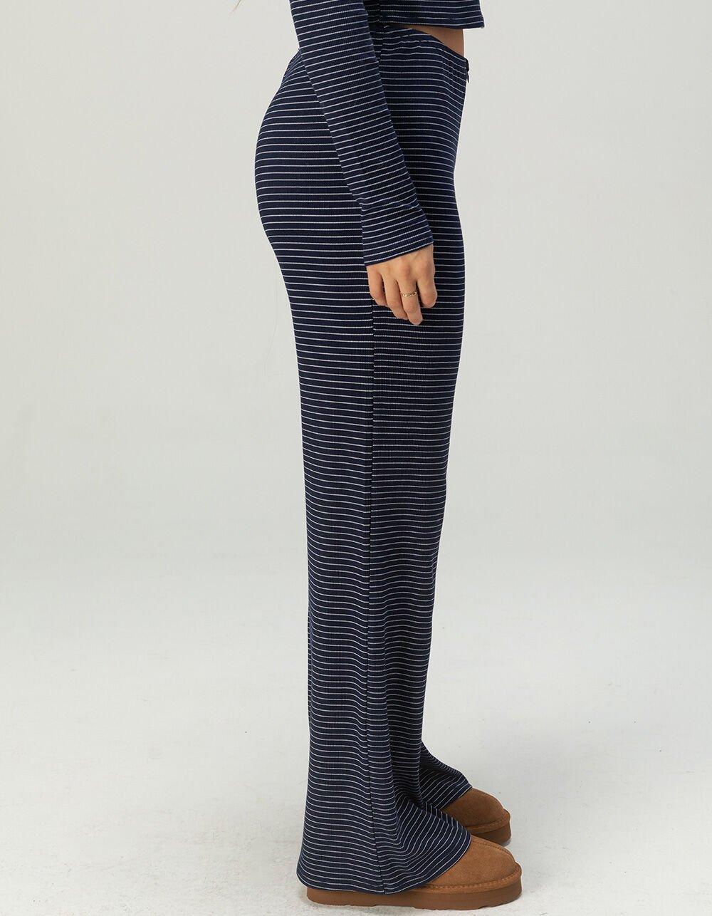 FULL TILT Rib Stripe Womens Pajama Pants - NAVY COMBO Product Image