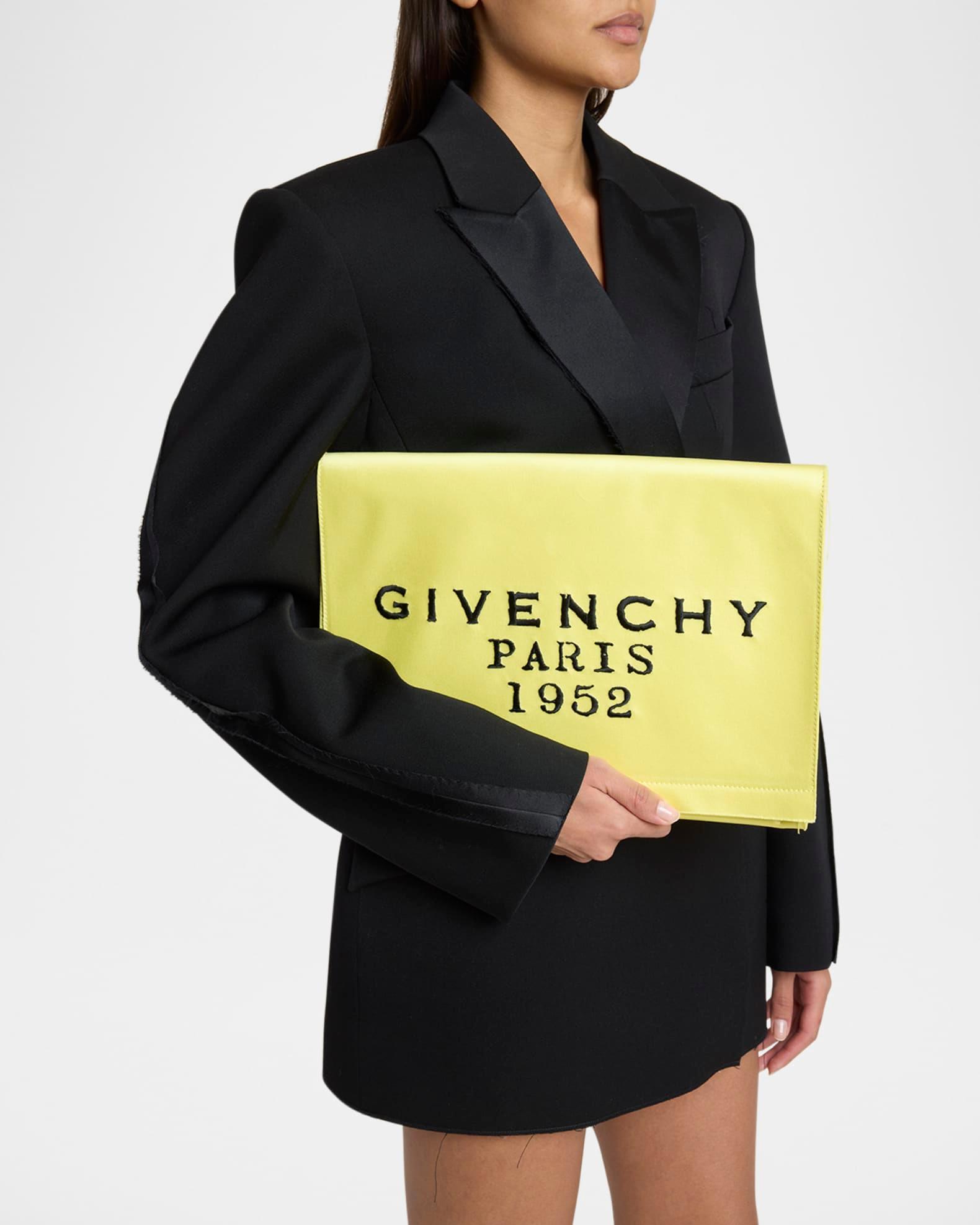 Pattern Pochette in Satin with Logo Embroidery  Product Image