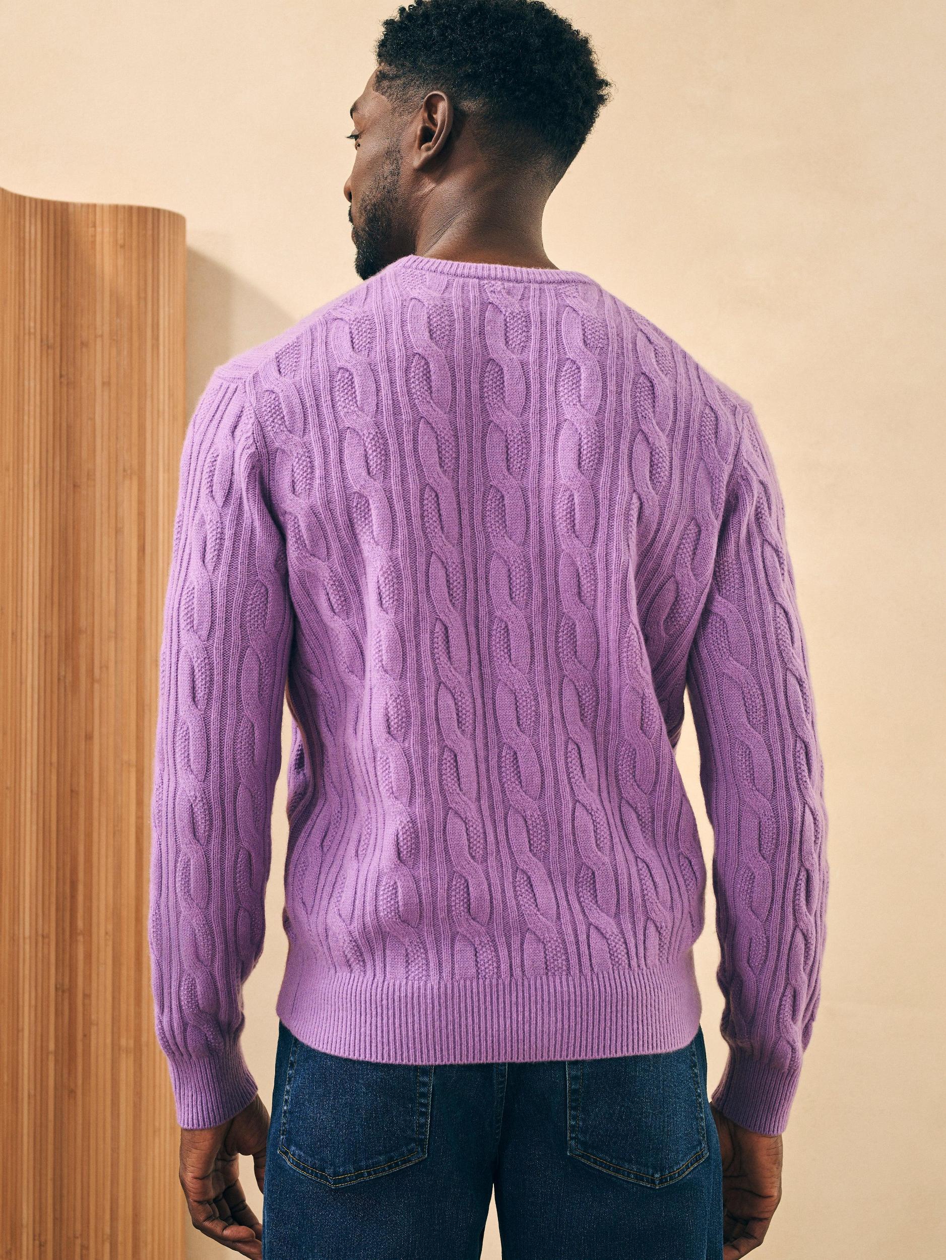 Reserve Cashmere Crewneck Sweater - Winter Lilac Male Product Image