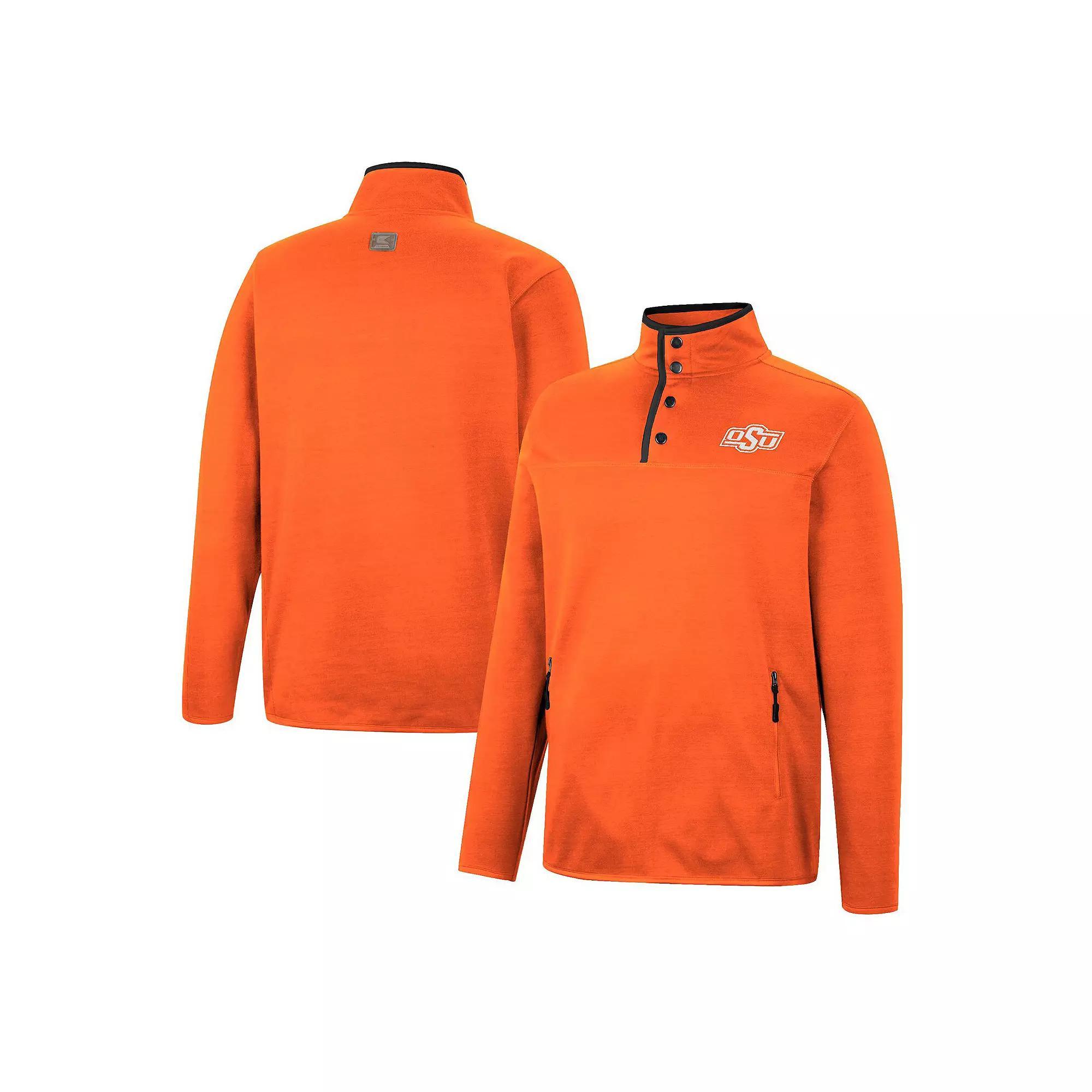 Men's Colosseum Orange Oklahoma State Cowboys Rebound Quarter-Snap Jacket, Size: XL Product Image