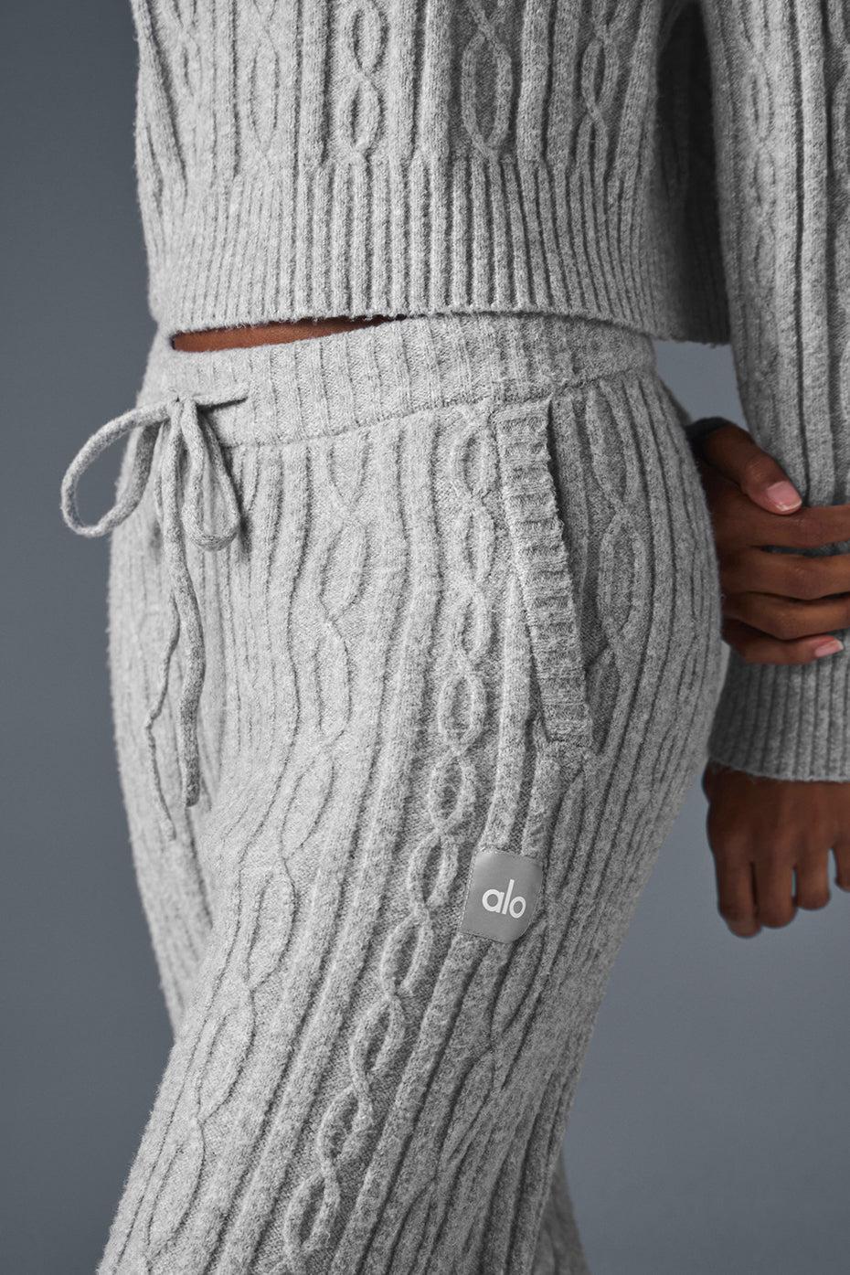Cable Knit Winter Bliss Pant - Athletic Heather Grey Product Image