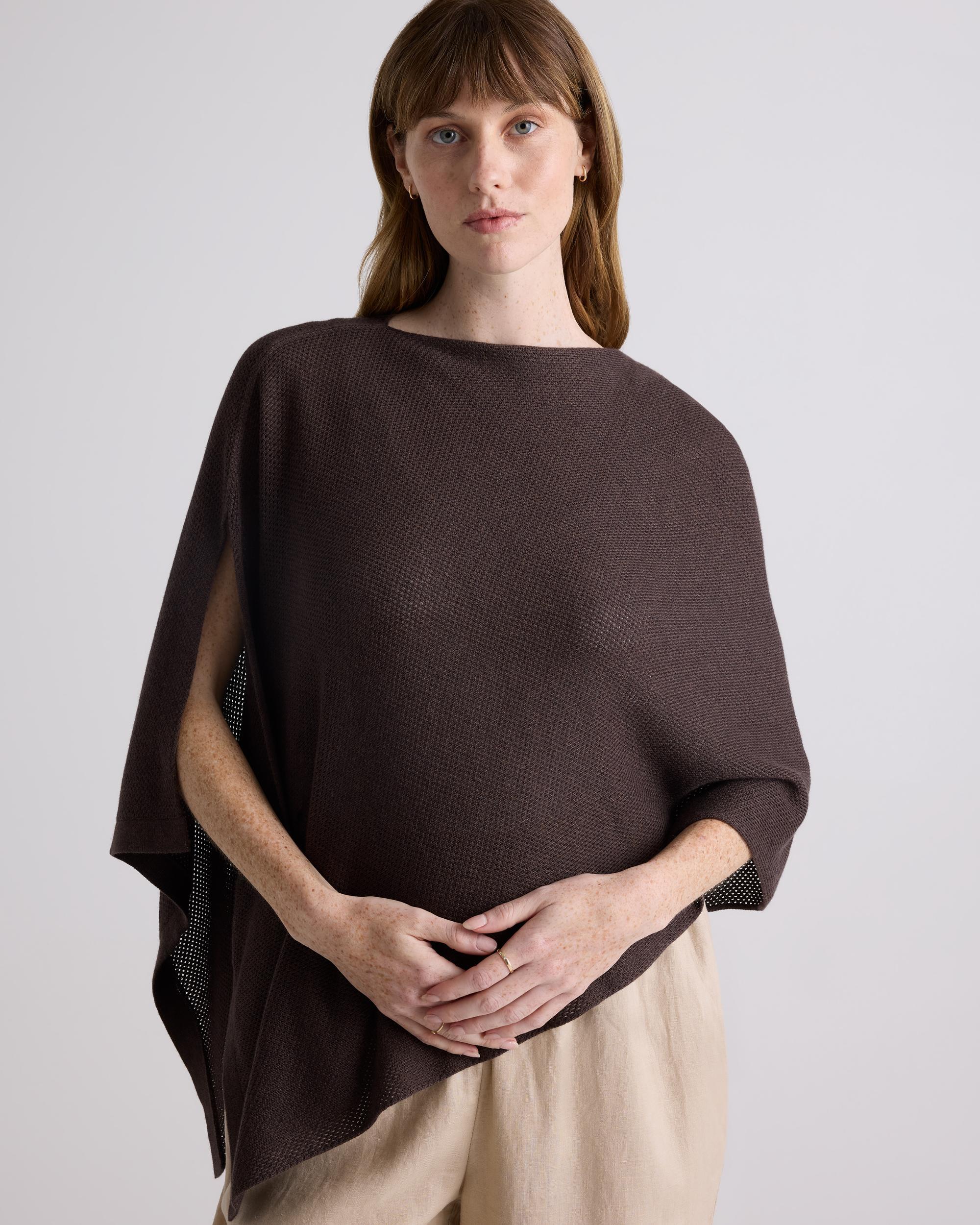 Quince | Women's Lightweight Cotton Cashmere Nursing Shawl Organic Cotton Product Image