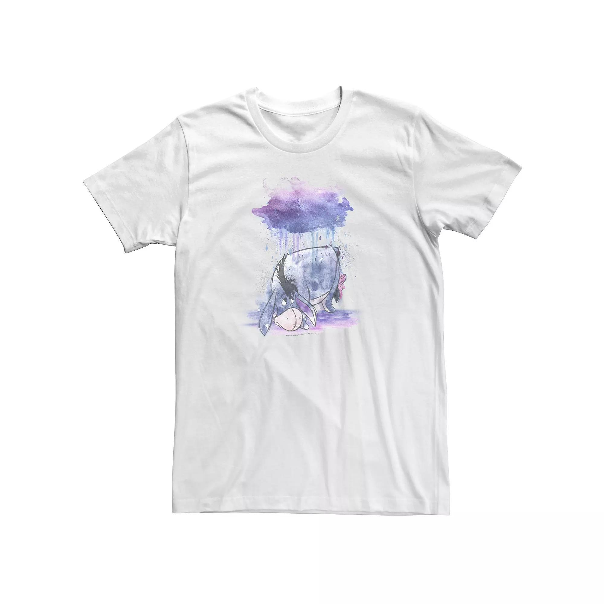 Big & Tall Disney Winnie The Pooh Eeyore Watercolor Rain Cloud Tee, Men's, Size: XXL Tall, White Product Image