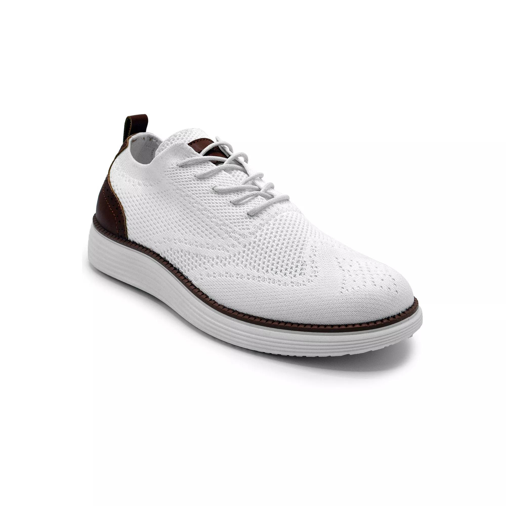 Akademiks Men's Wingtip Knit Oxford Shoes, Size: 11, White Product Image