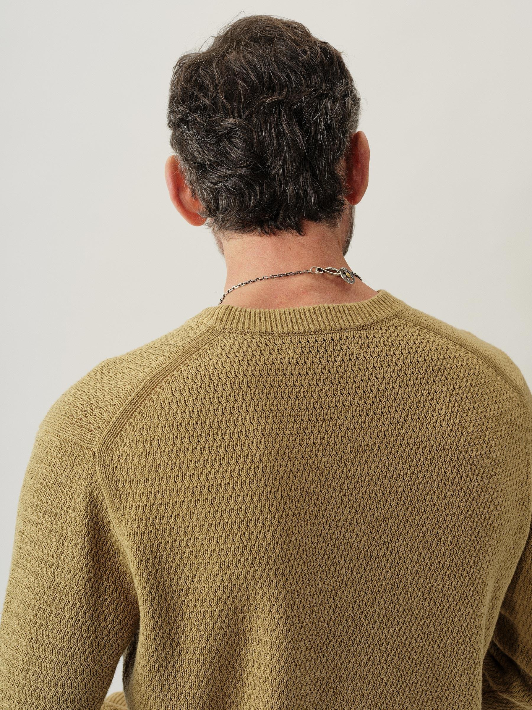 Golden Khaki Rope-Knit Yuma Hemp Crew Product Image
