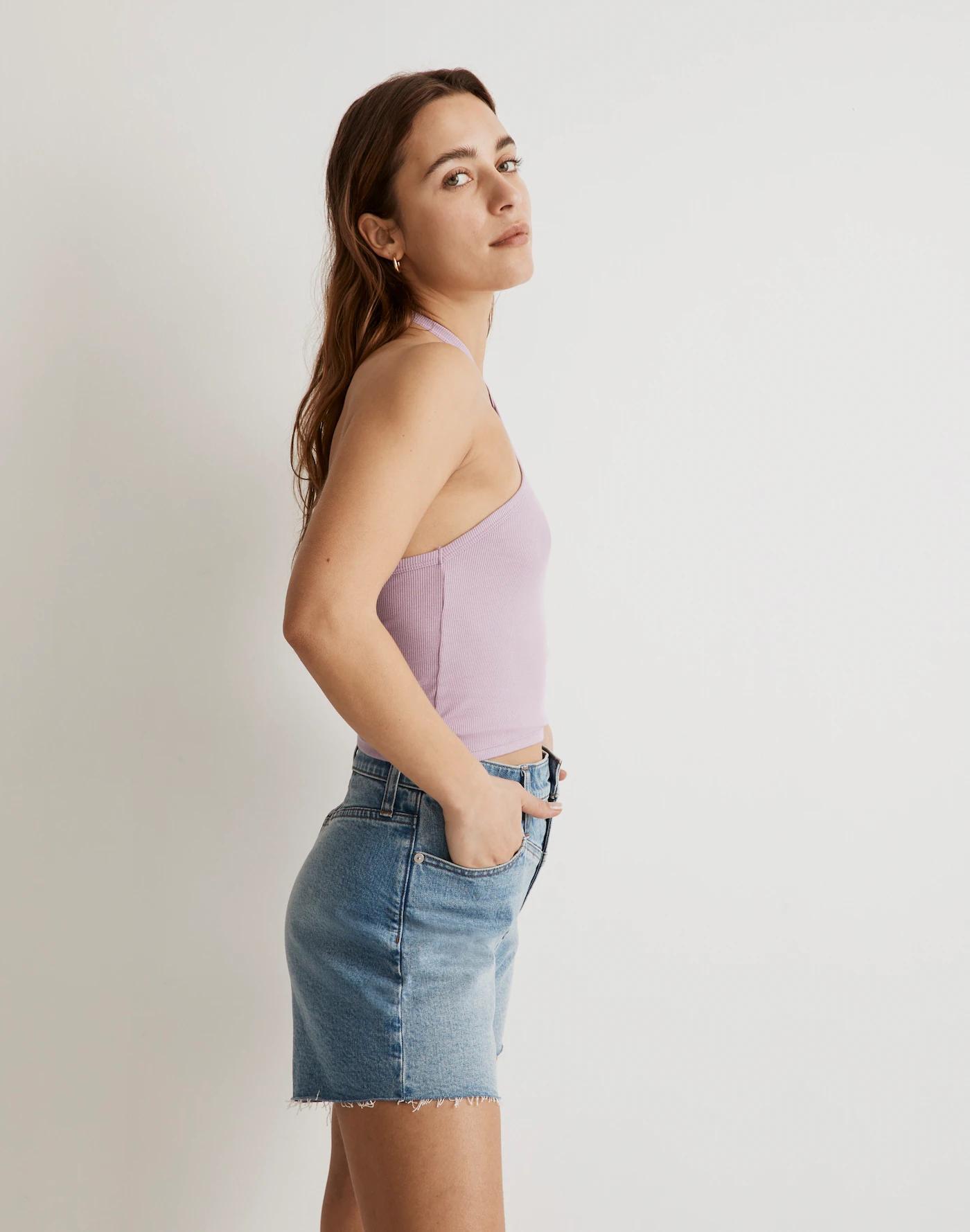 Supima® Rib Halter Tank Top Product Image