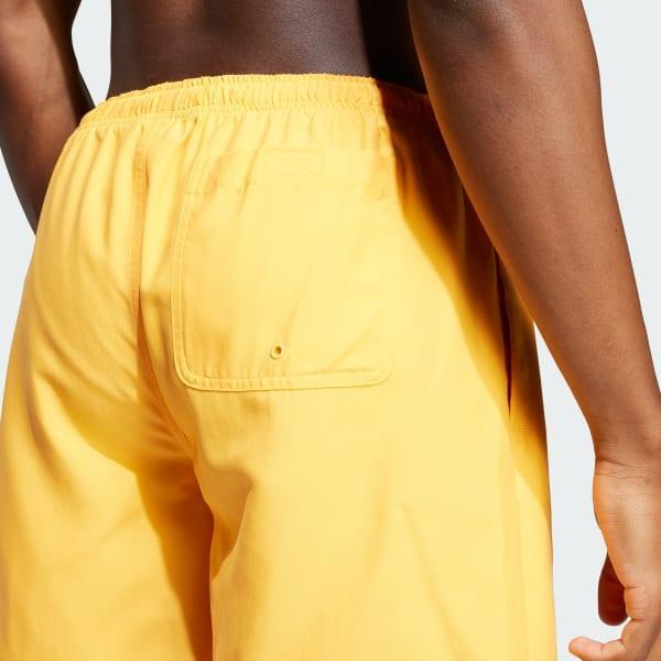 adidas Adicolor 8-Inch Swim Shorts Real Gold M Mens Product Image
