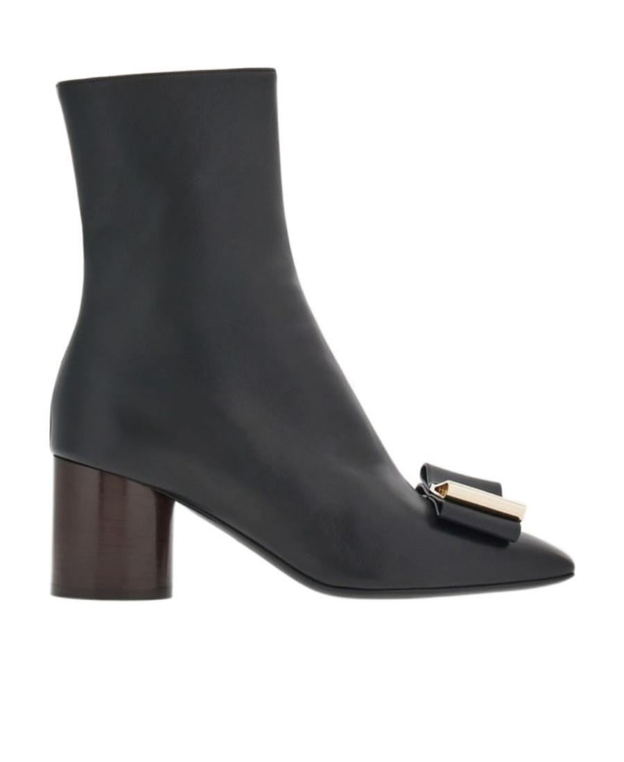 FERRAGAMO Double-bow Ankle Boot In Black Product Image