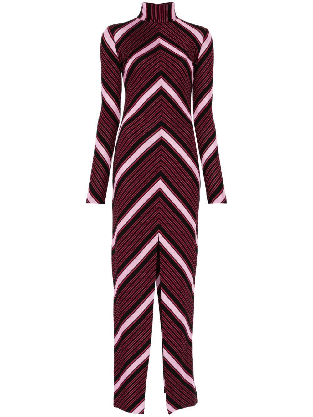 MISSONI Zigzag Maxi Dress In Brown Product Image