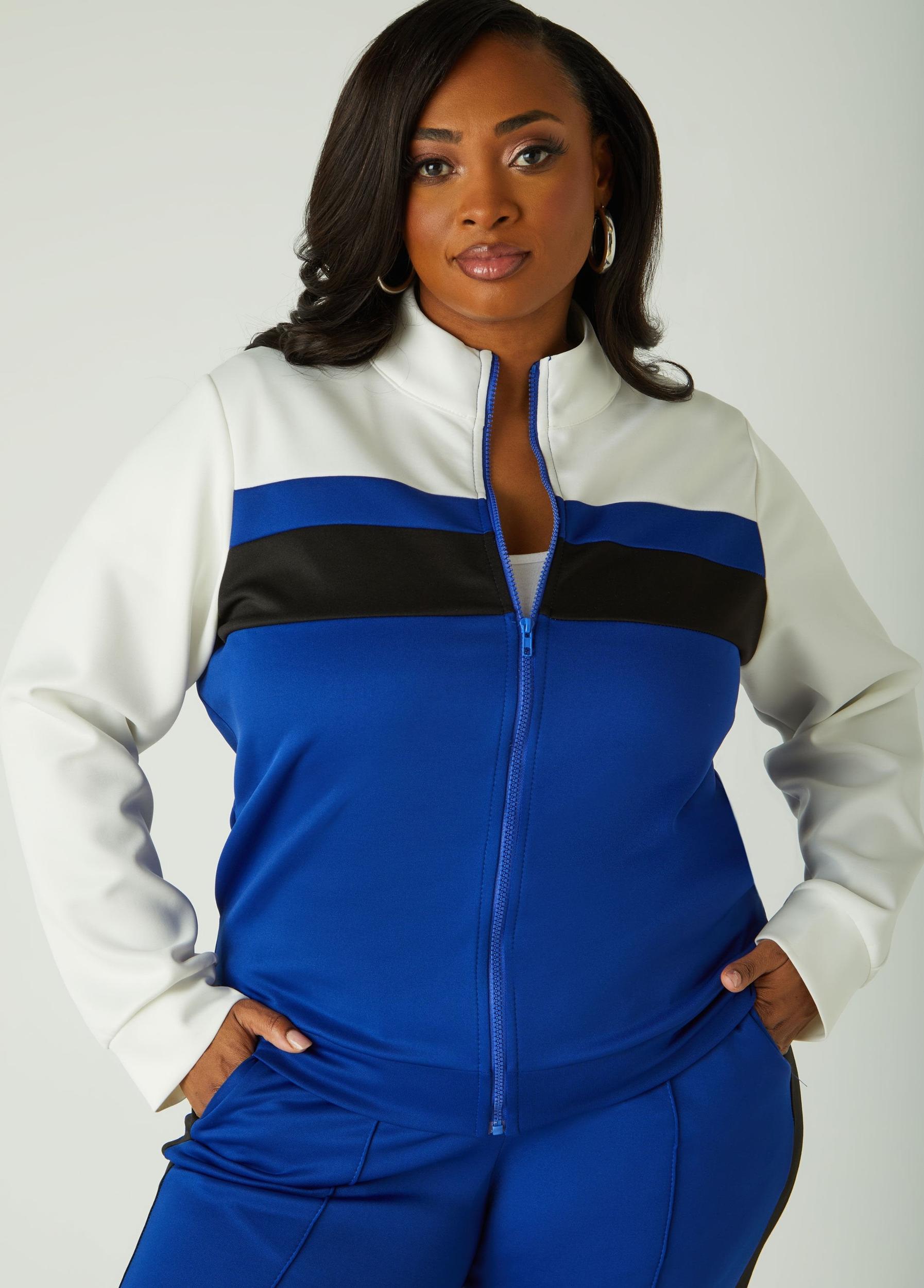 Colorblock Zip Front Track Jacket Product Image