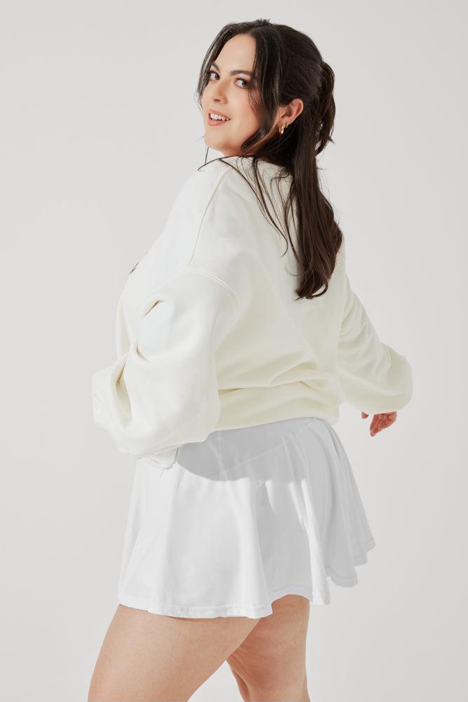 POPFLEX® Active Club Cloud Crewneck Sweater - Cream Product Image