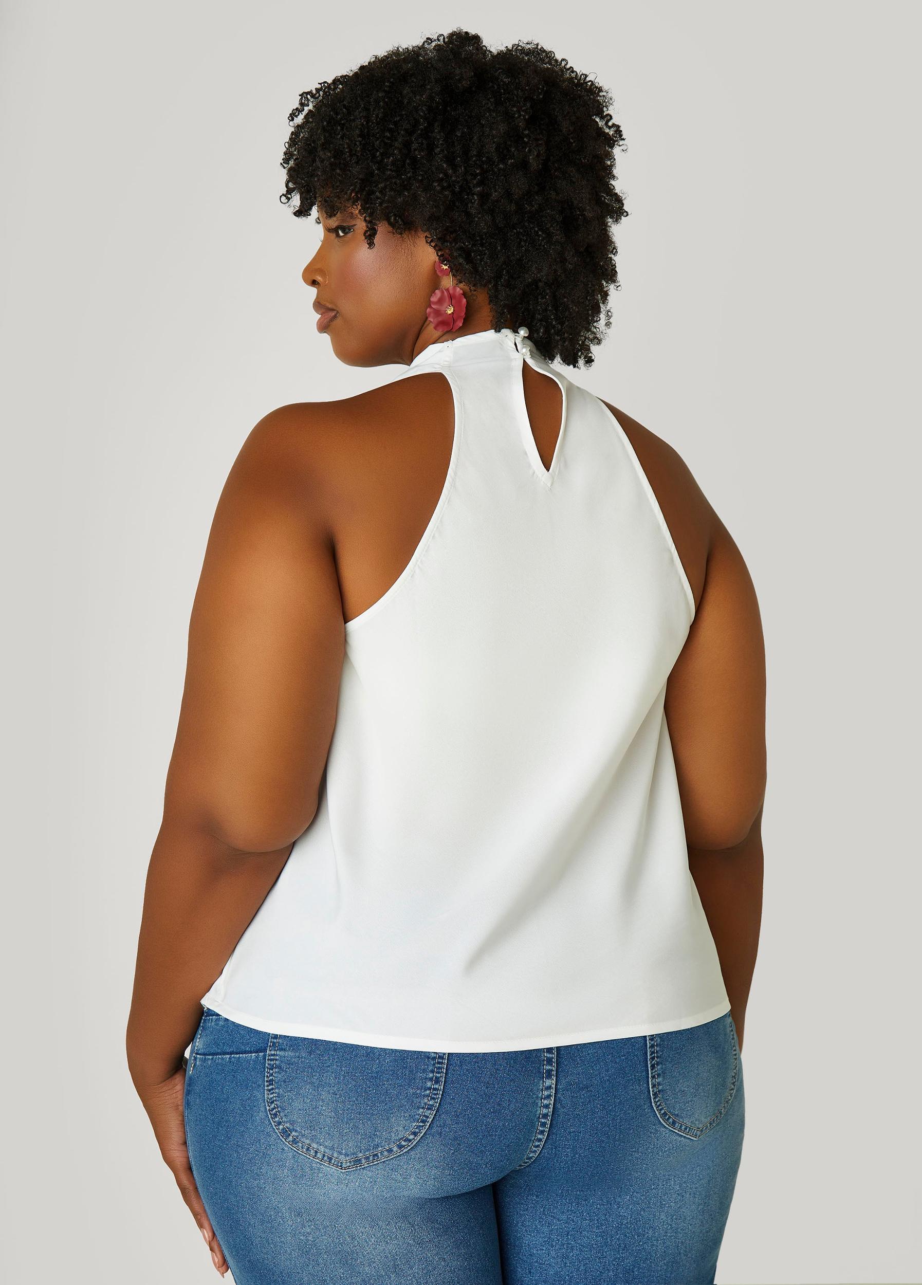 Satin Cowl Neck Top Product Image