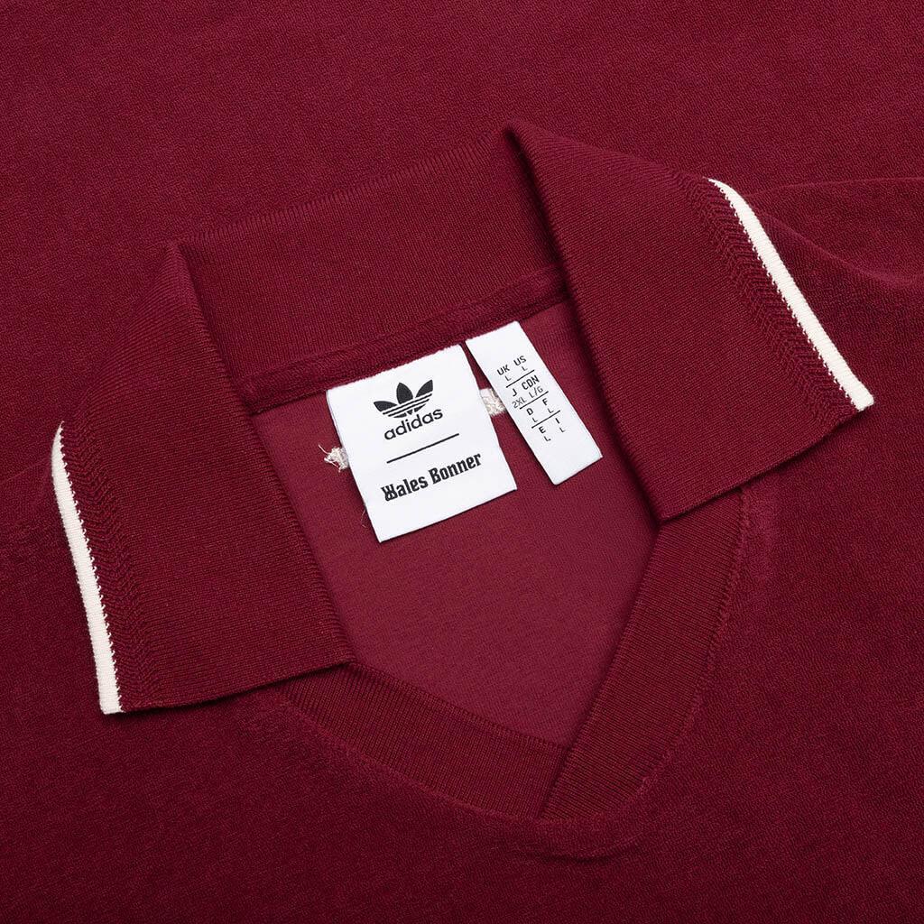 Adidas x Wales Bonner Terry Polo - Collegiate Burgundy Male Product Image