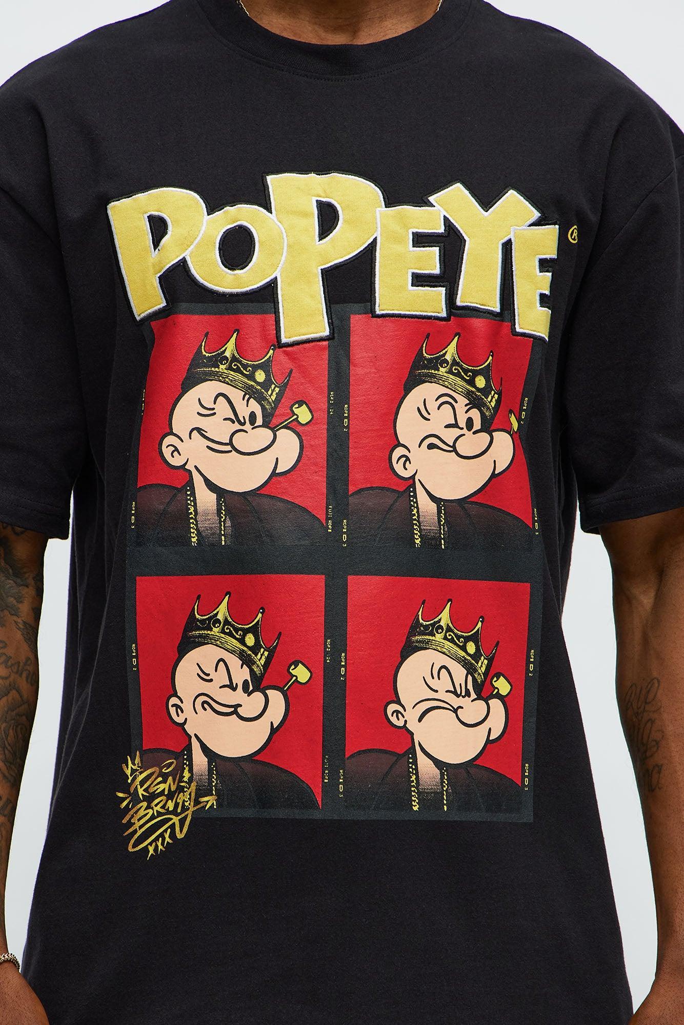 Popeye The King Short Sleeve Tee - Black Product Image