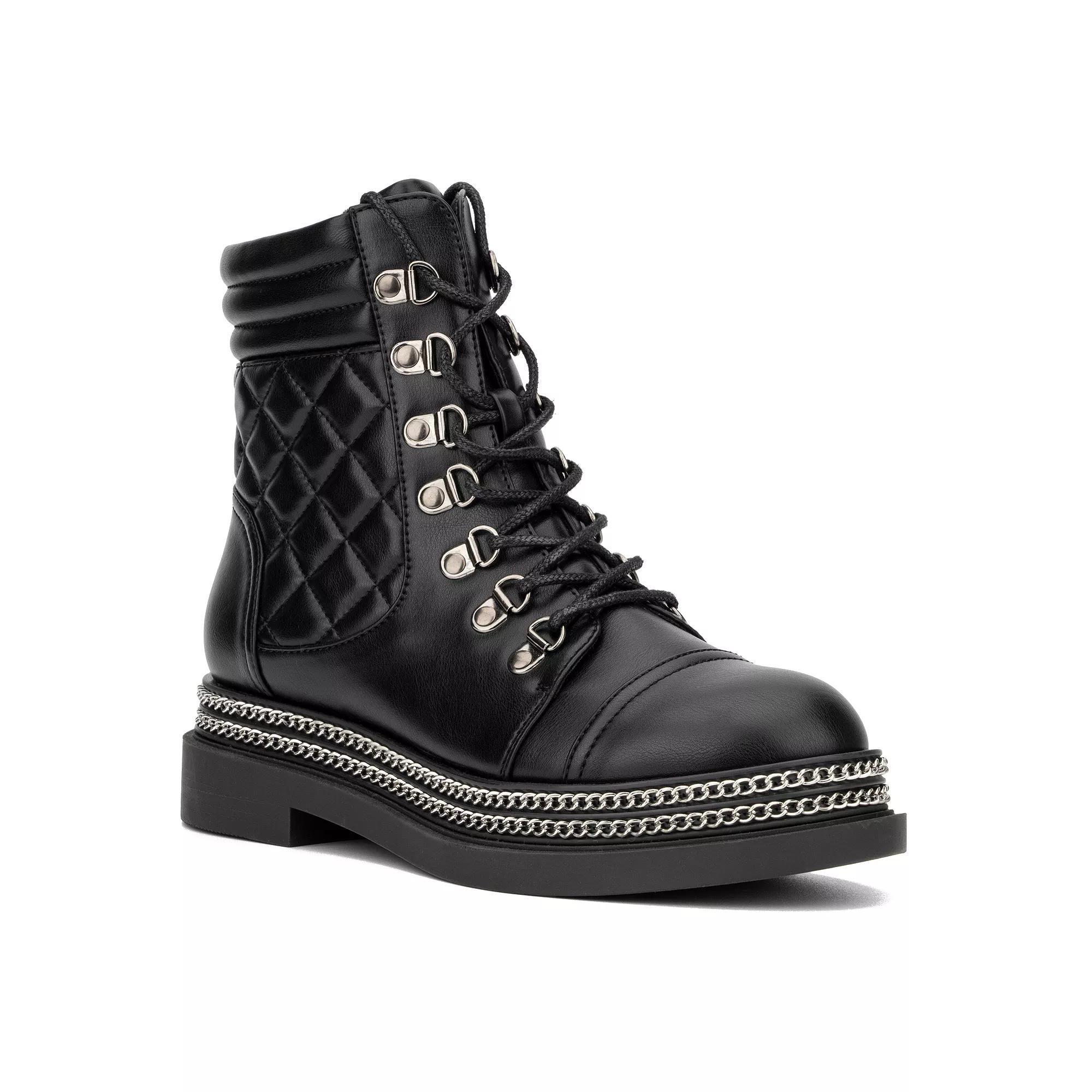 New York & Company Katelynn Women's Chain-Link Ankle Boots, Size: 8.5, Black Product Image