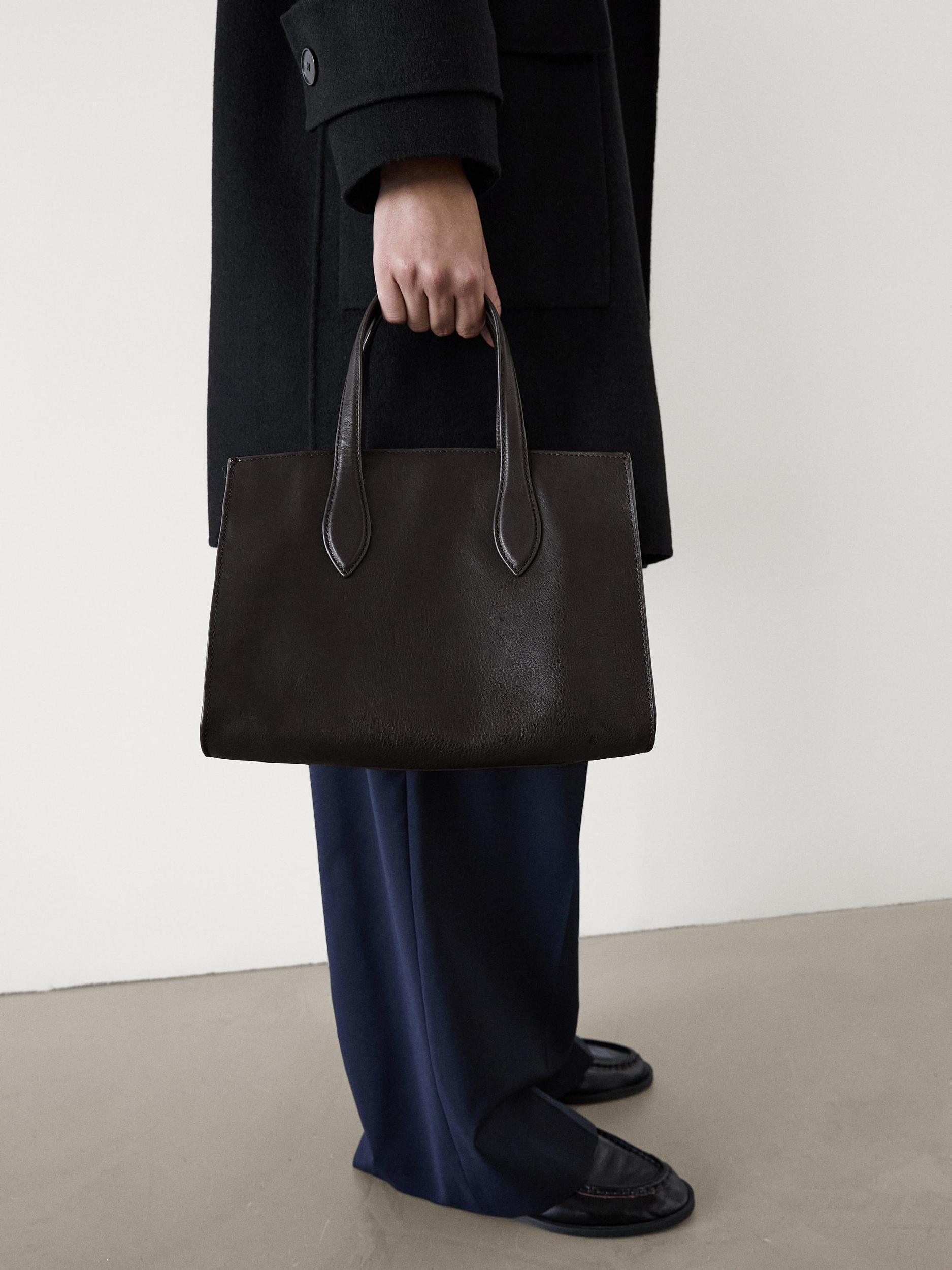 Nappa leather tote bag Product Image