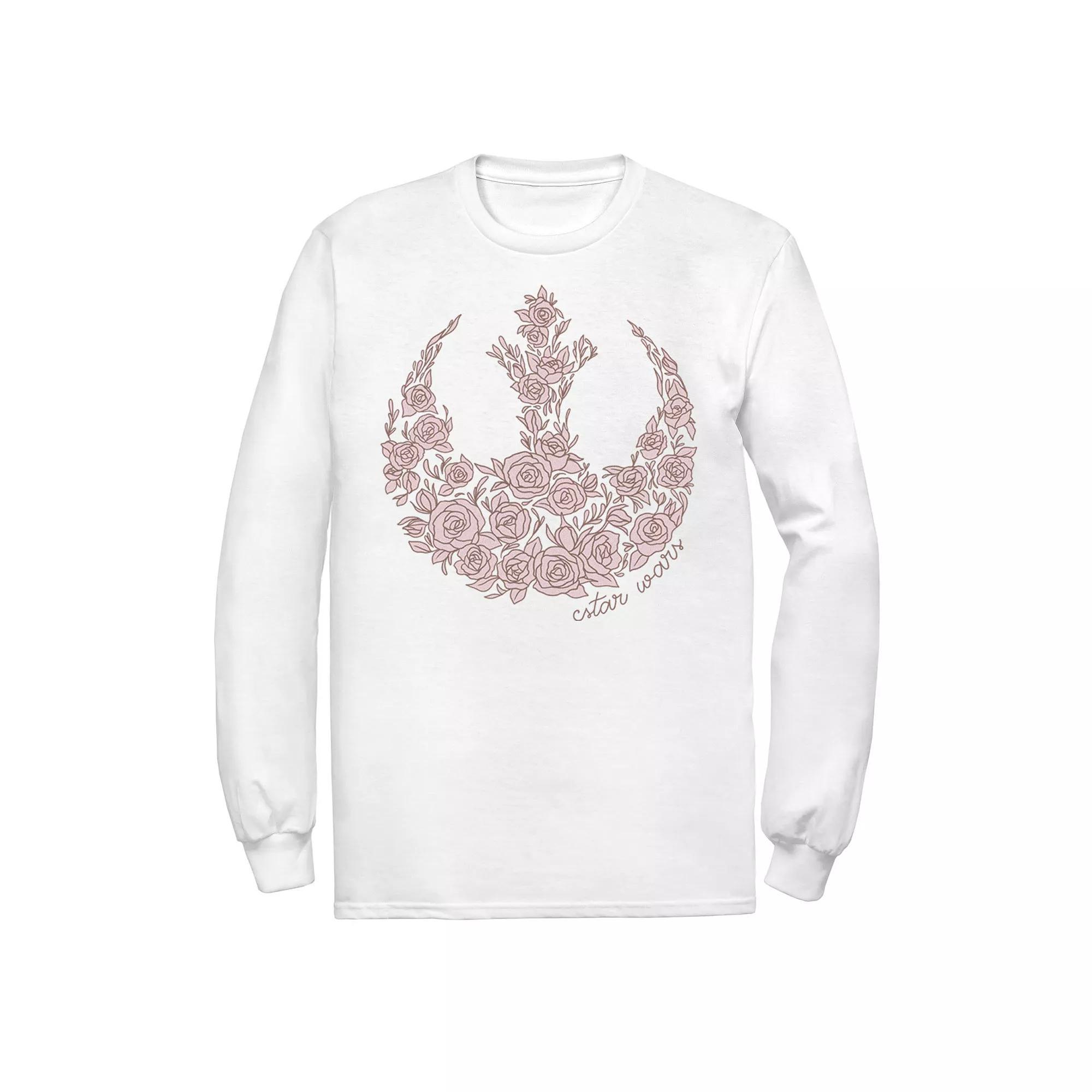 Men's Star Wars Rose Rebel Emblem Tee, Size: Medium, White Product Image