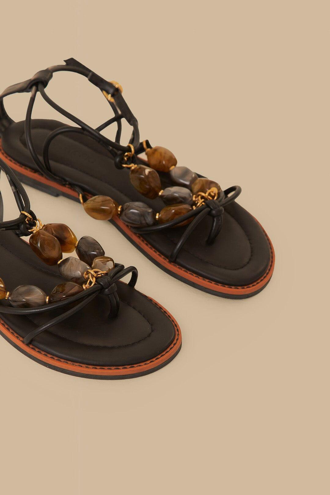 Black Gem Straps Sandal Product Image