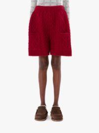 CABLE KNIT SHORTS in red | JW Anderson US  Product Image