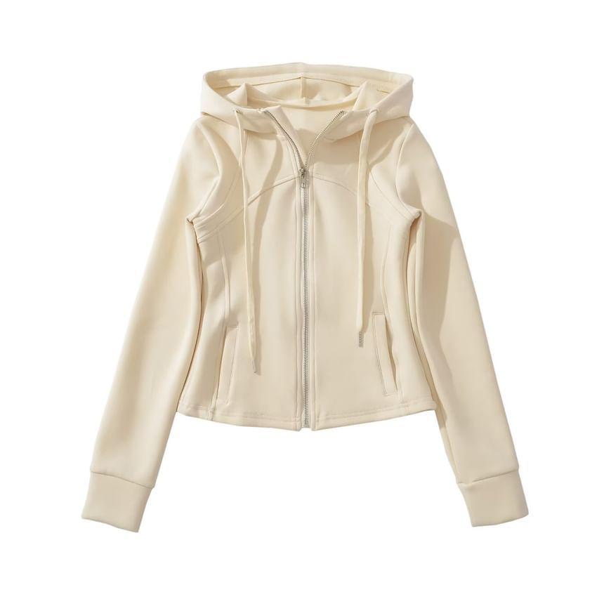 Plain Zip Hoodie Product Image