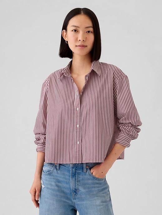 Organic Cotton Poplin Cropped Shirt Product Image