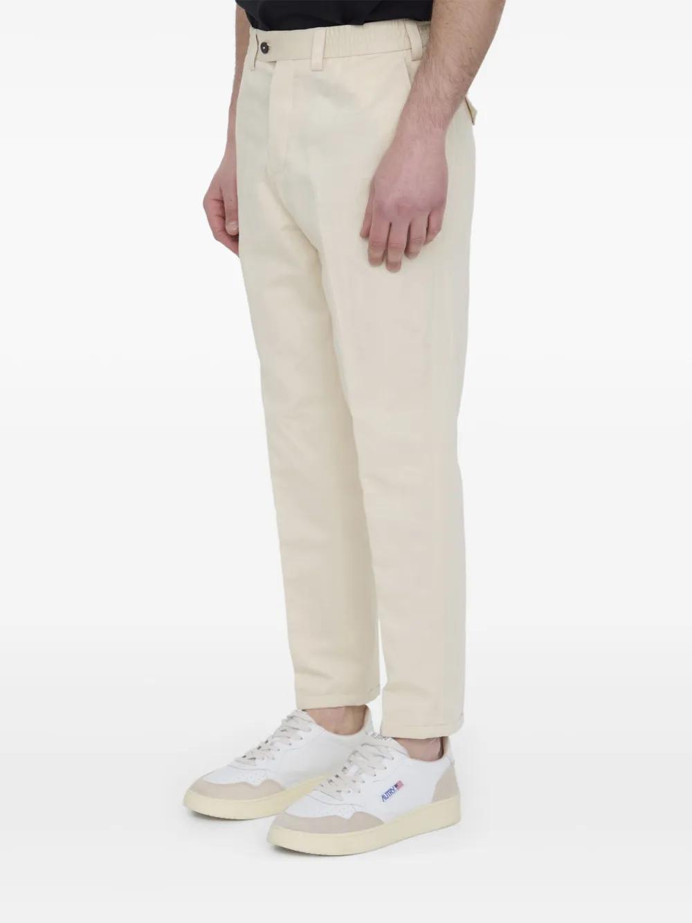 PT TORINO Straight-leg Linen Pants In Cream Product Image