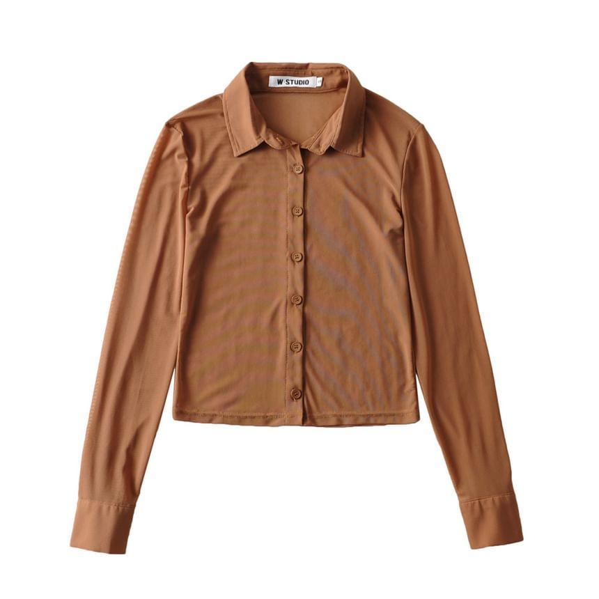 Long-Sleeve Plain Shirt Product Image