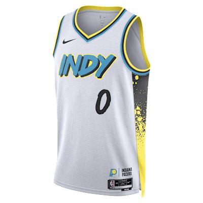 Tyrese Haliburton Indiana Pacers 2024/25 City Edition Nike Men's Dri-FIT NBA Swingman Jersey Product Image