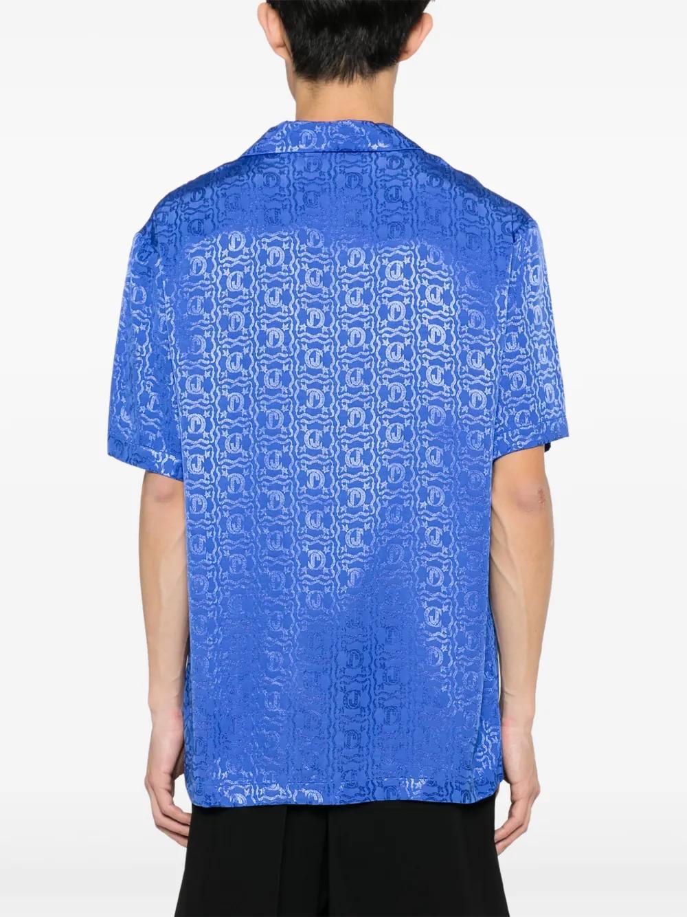 logo-jacquard bowling shirt Product Image