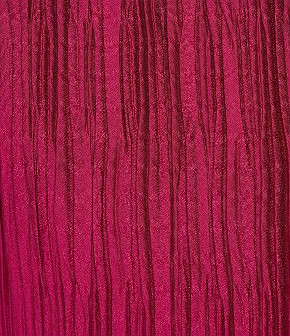 Caroline Rose Plisse Crinkled Pleat Straight-Leg Coordinating Pull-On Pants Product Image