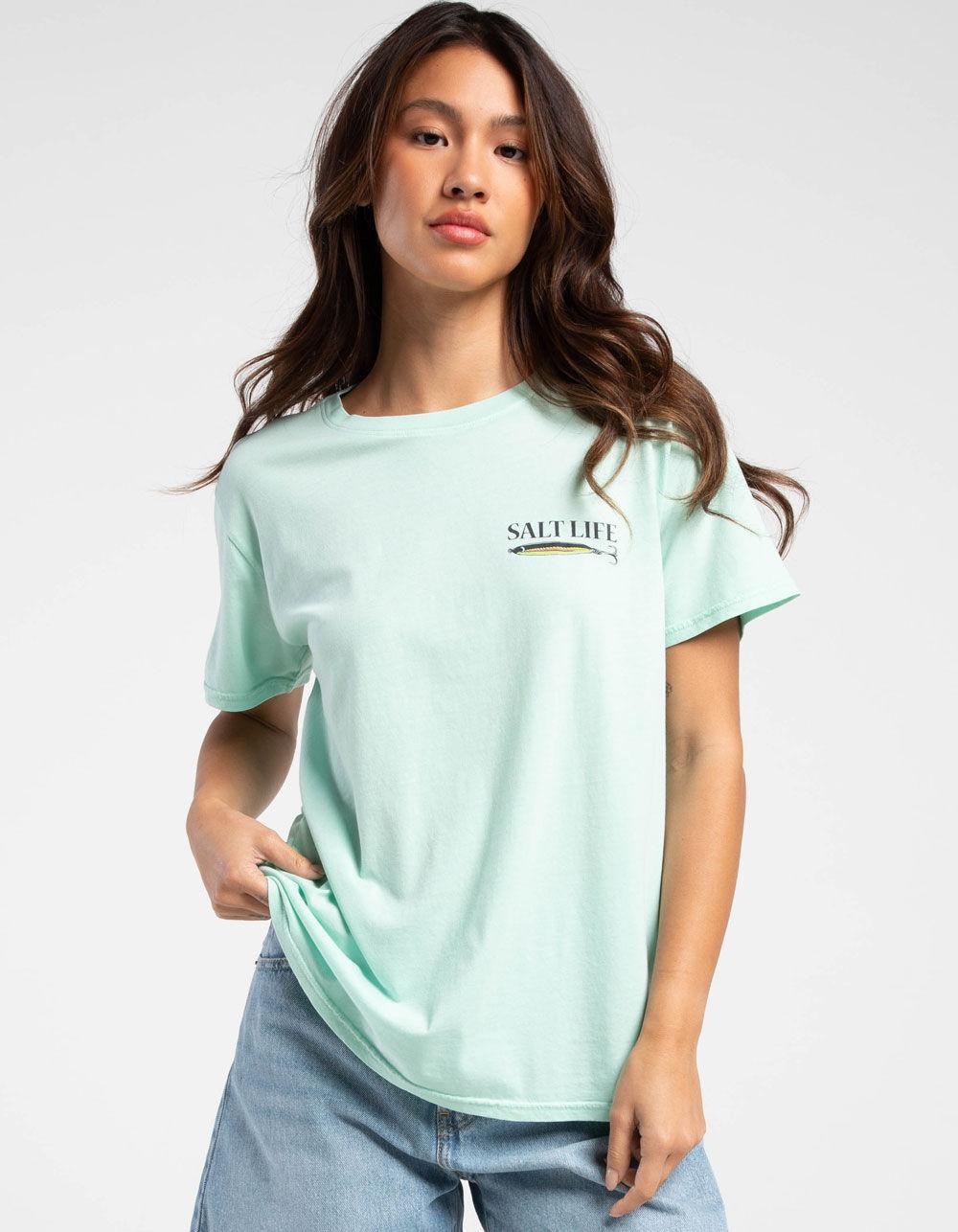SALT LIFE Lure Me Womens Oversized Tee - TURQUOISE Product Image
