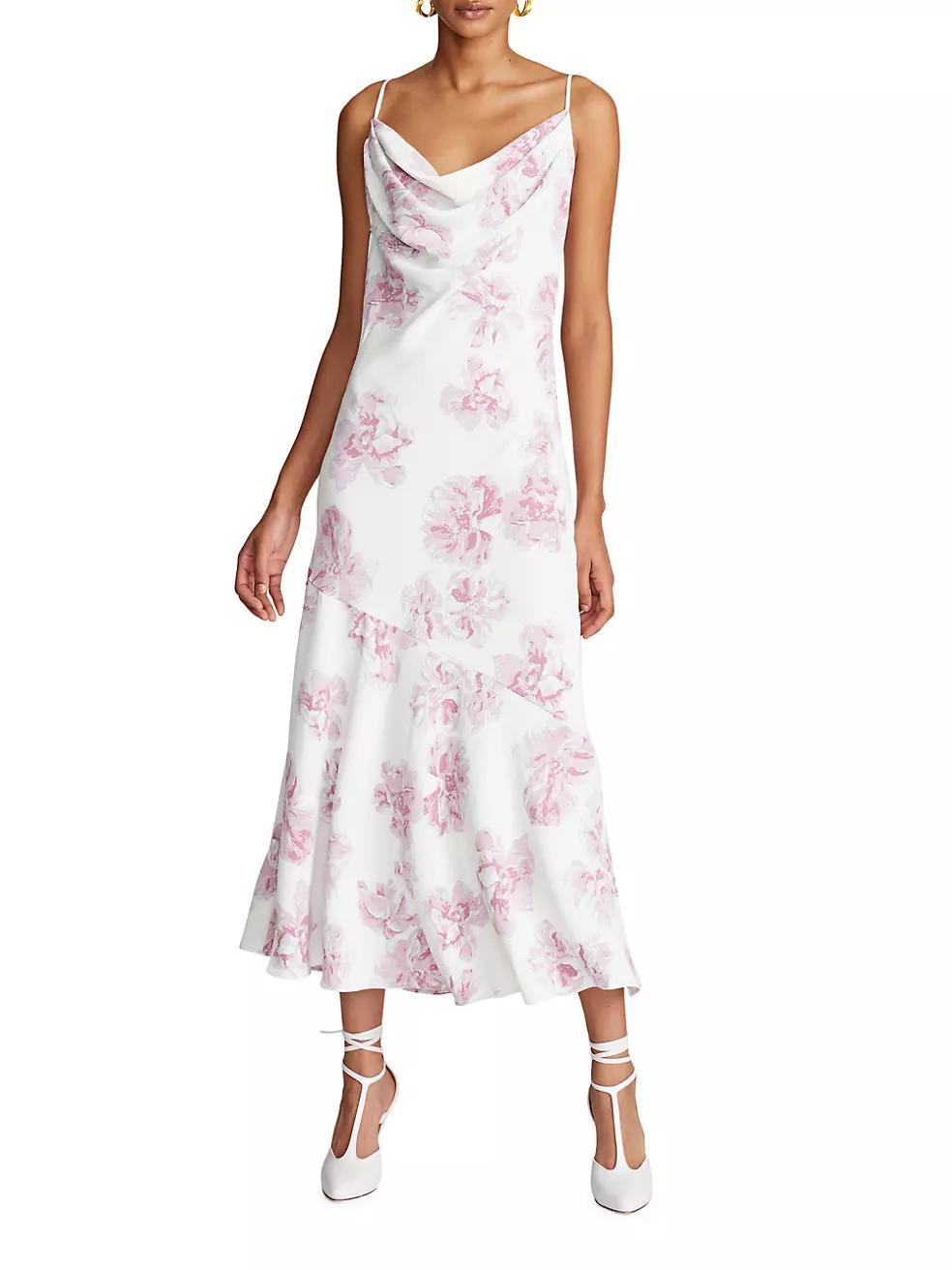 Sonny Floral Crepe Midi-Dress Product Image