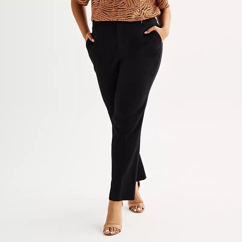Plus Size Nine West Barely Bootcut Pants, Women's, Size: 18W Short, Black Product Image
