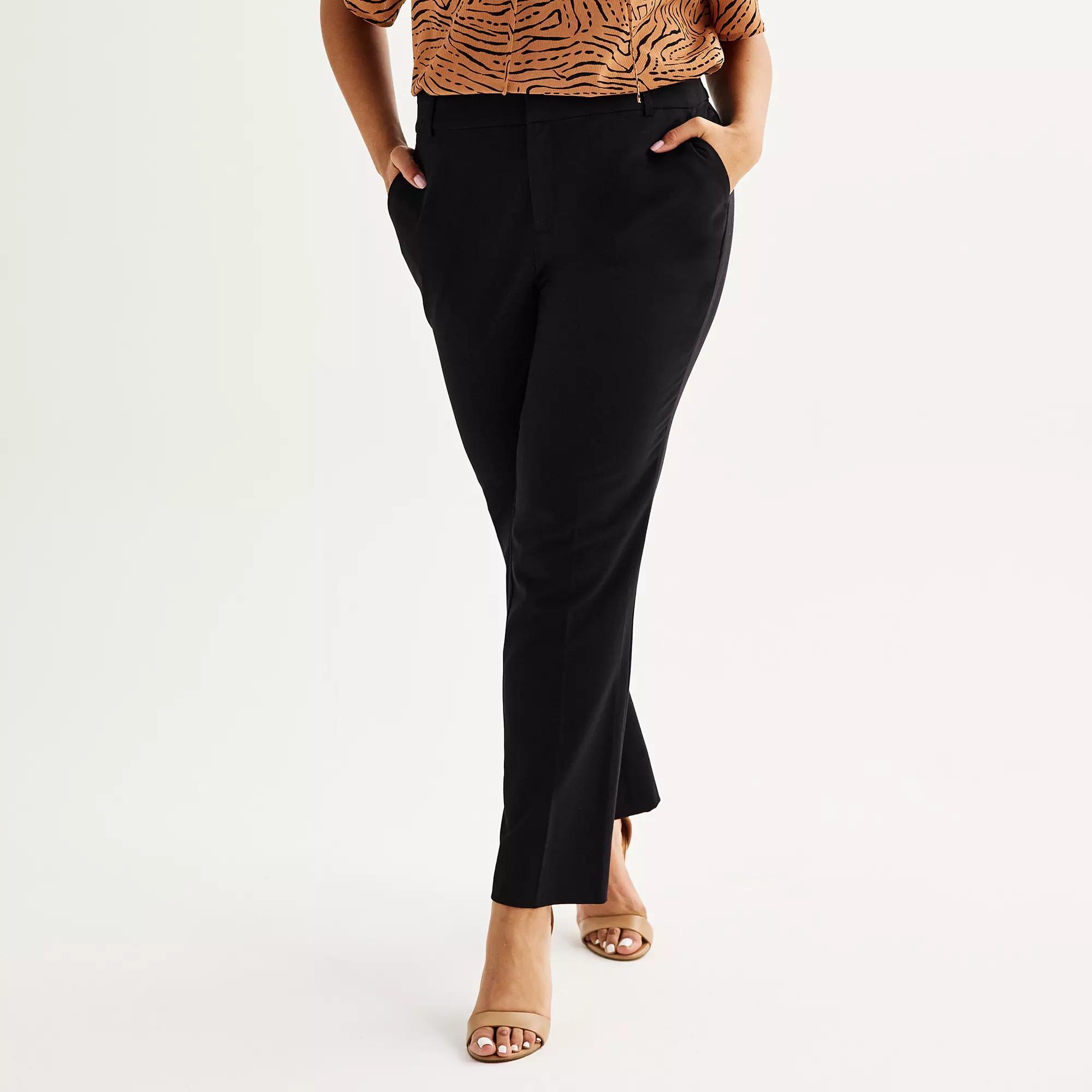 Plus Size Nine West Barely Bootcut Pants, Women's, Size: 18W Short, Black Product Image