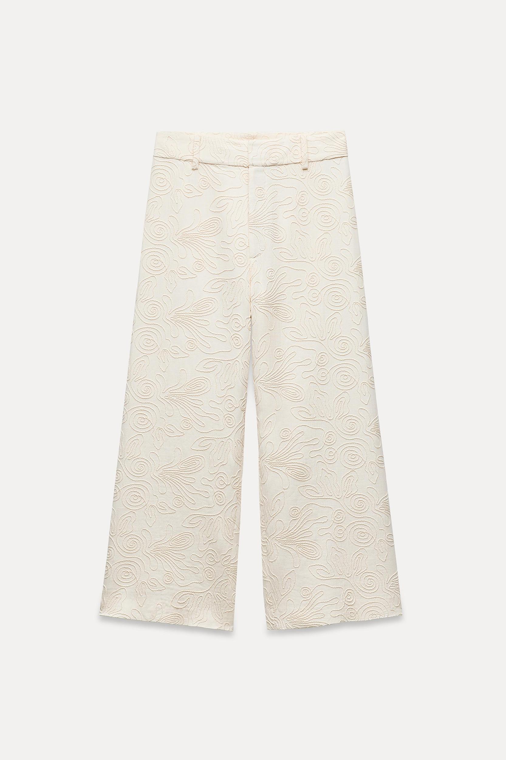 EMBROIDERED CULOTTE PANTS ZW COLLECTION Product Image