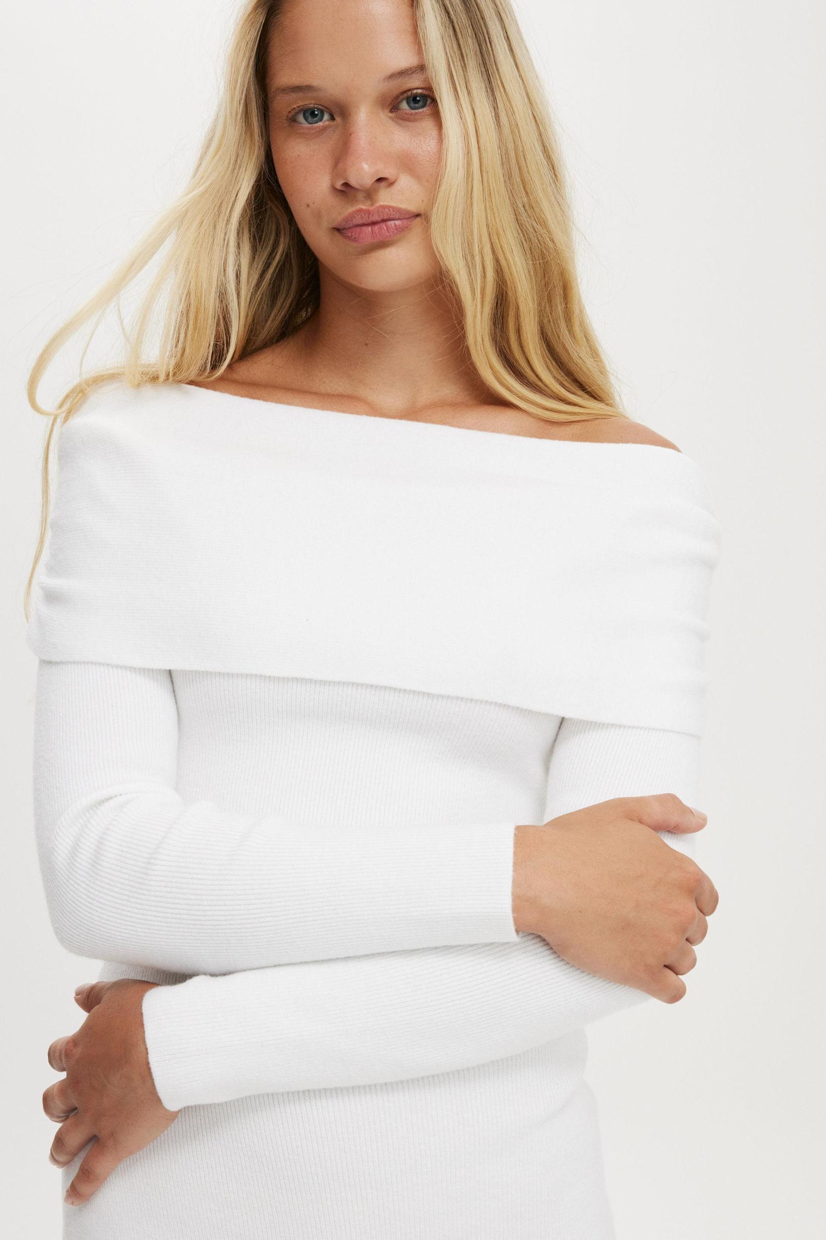Everfine Gather Off Shoulder Mini Dress Product Image