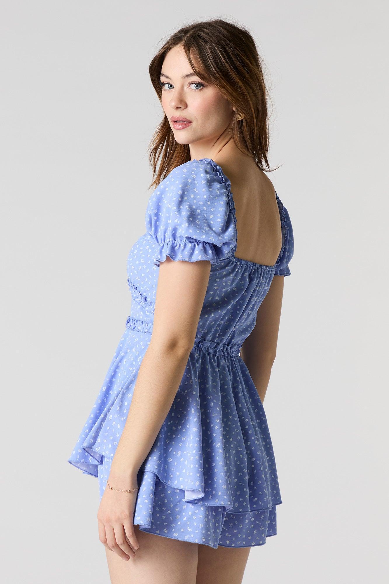 Ruffle Trim Tiered Romper Female Product Image
