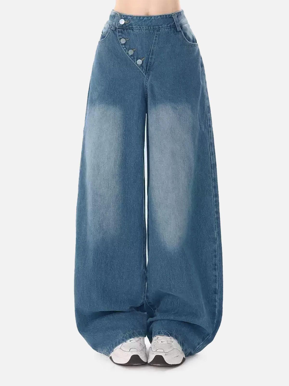 Aelfric Eden Irregular Button Super Baggy Barrel Jeans Product Image