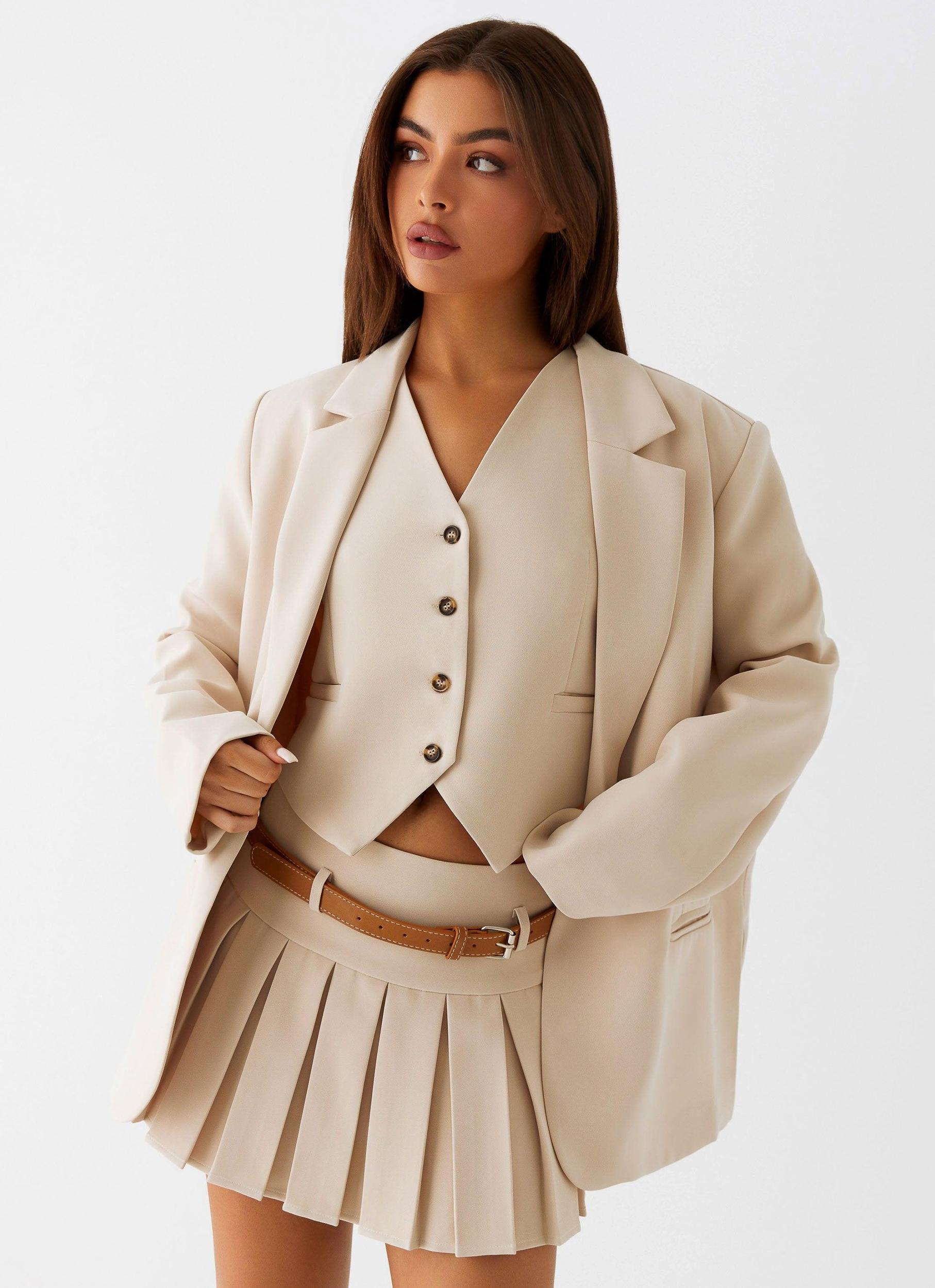Stealth Mode Blazer - Beige Product Image