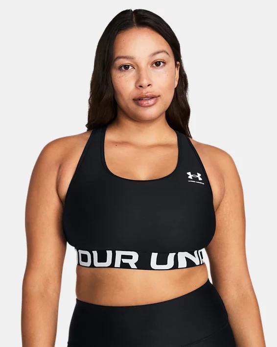 HeatGear Armour Mid Branded Womens Sports Bra Product Image