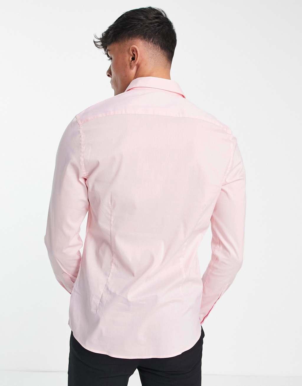 ASOS DESIGN stretch slim fit work shirt in white Product Image