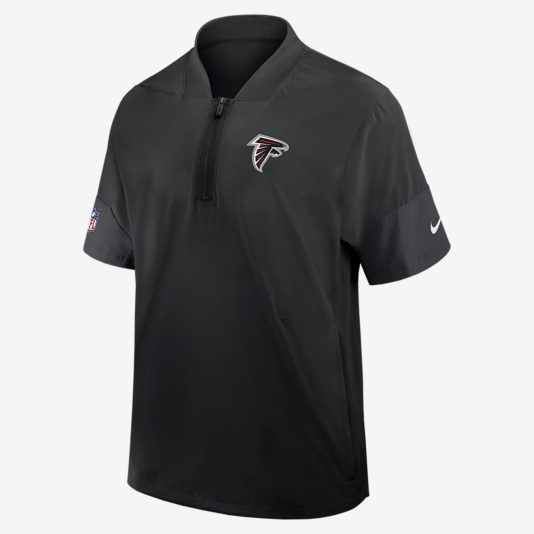 New Orleans Saints Sideline Coach Men's Nike NFL 1/2-Zip Short-Sleeve Hooded Jacket Product Image